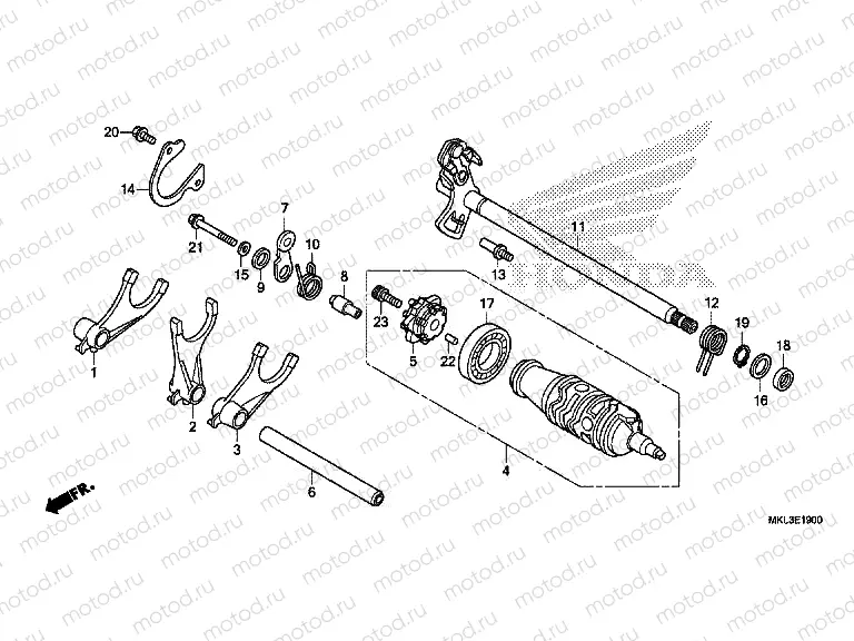 E-19 GEARSHIFT DRUM (NC750XA)
