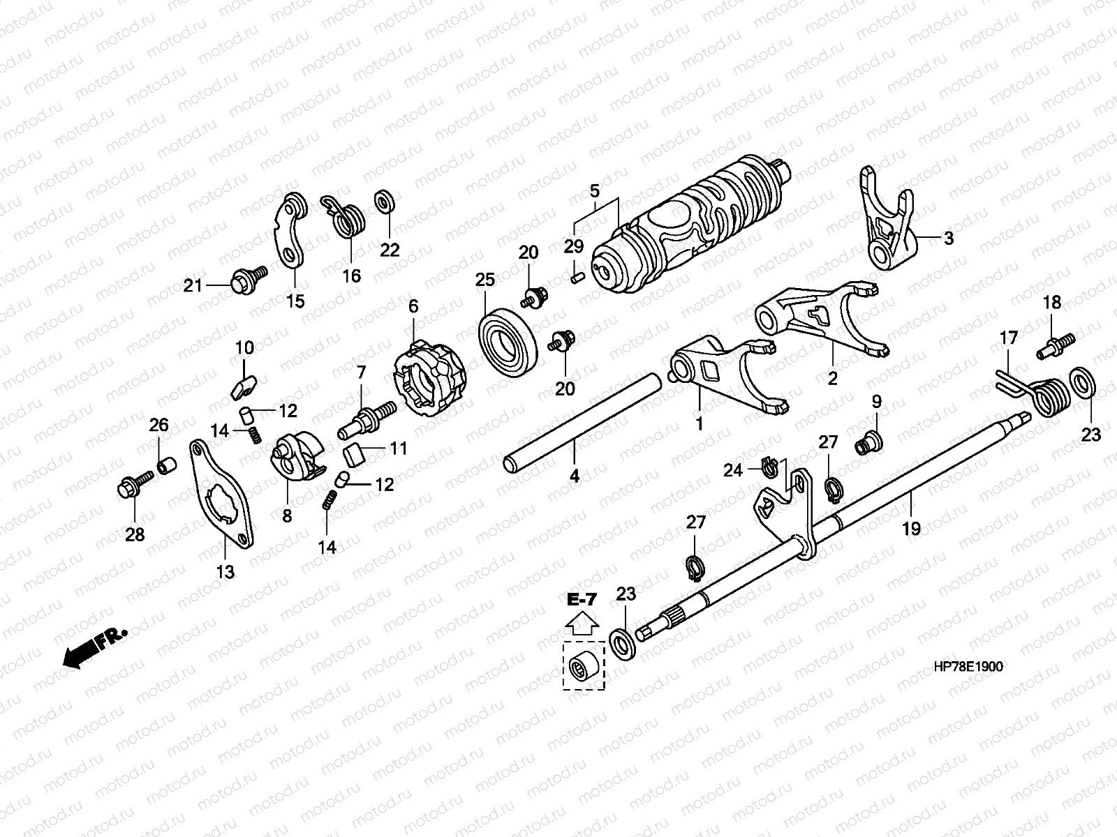 E-19 GEARSHIFT FORK