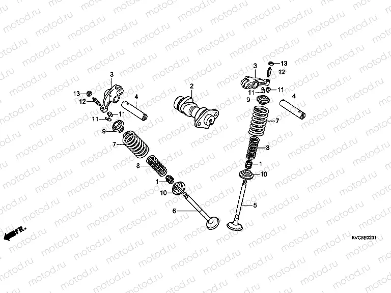 E-2-1 CAMSHAFT / VALVE (GLH125SH)