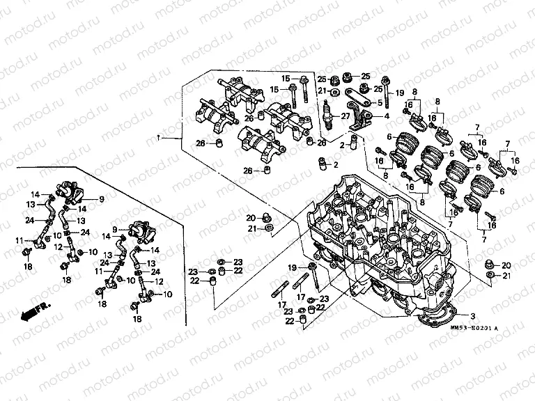 E-2-1 CYLINDER HEAD (CBR1000FK)
