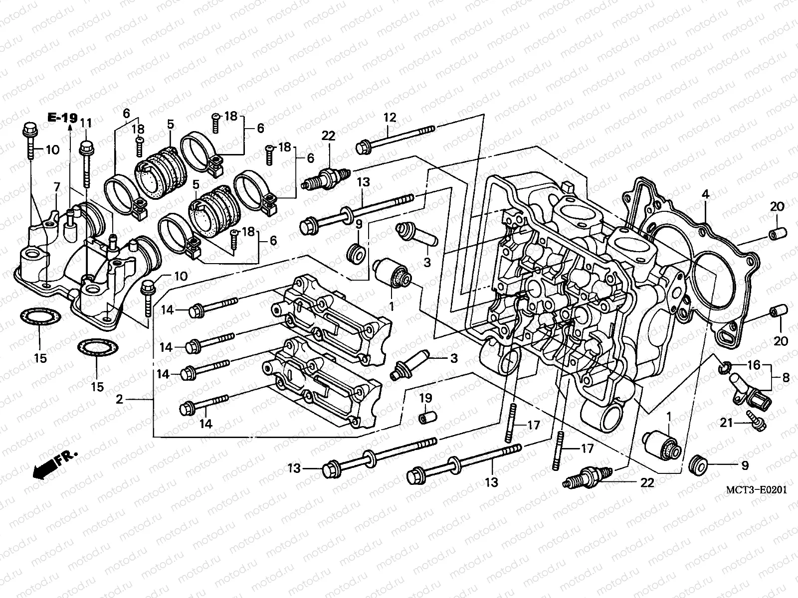 E-2-1 CYLINDER HEAD (FJS600D3/D4/D5/A3/A4/A5)