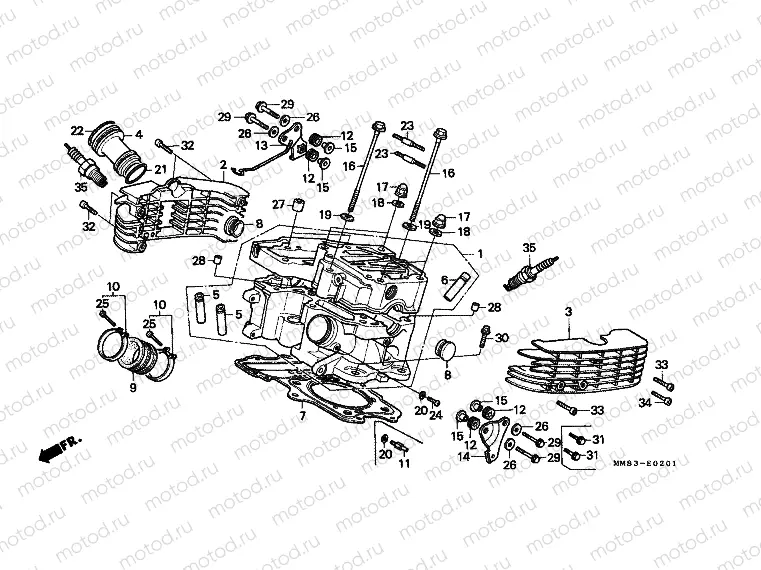 E-2-1 CYLINDER HEAD (REAR)