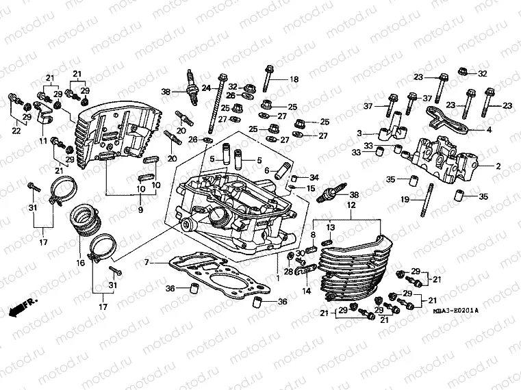 E-2-1 CYLINDER HEAD (REAR)