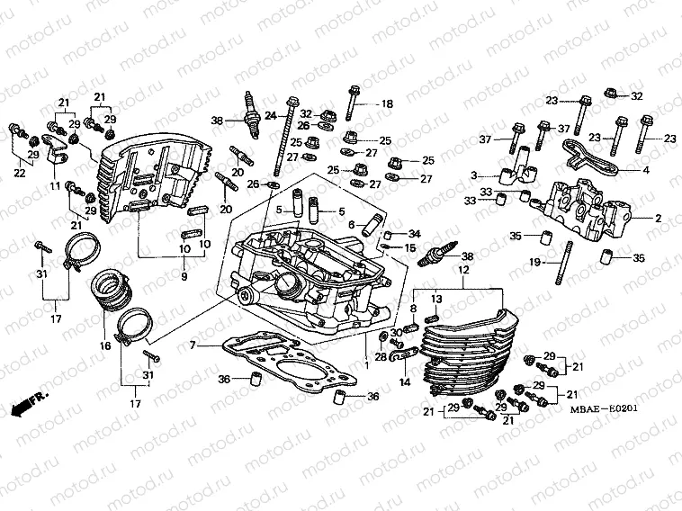 E-2-1 CYLINDER HEAD (REAR)