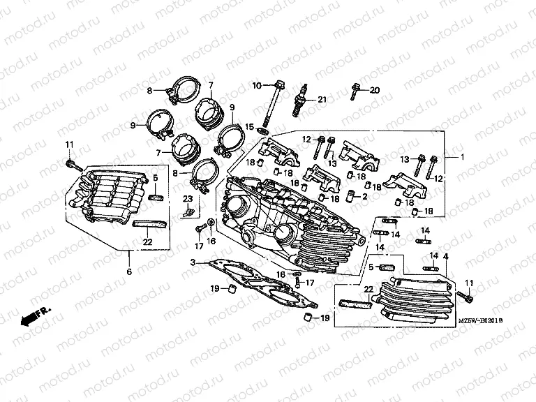 E-2-1 CYLINDER HEAD (REAR)