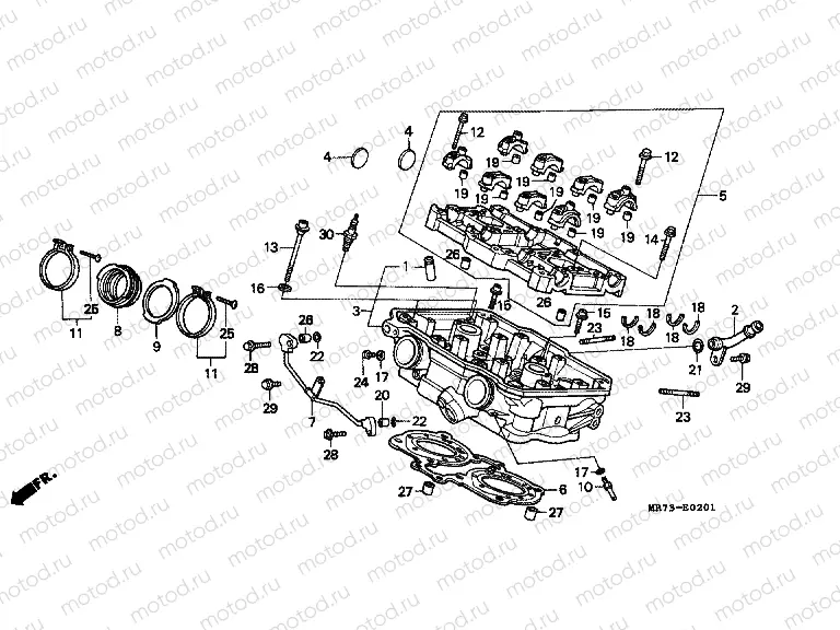 E-2-1 CYLINDER HEAD (REAR)