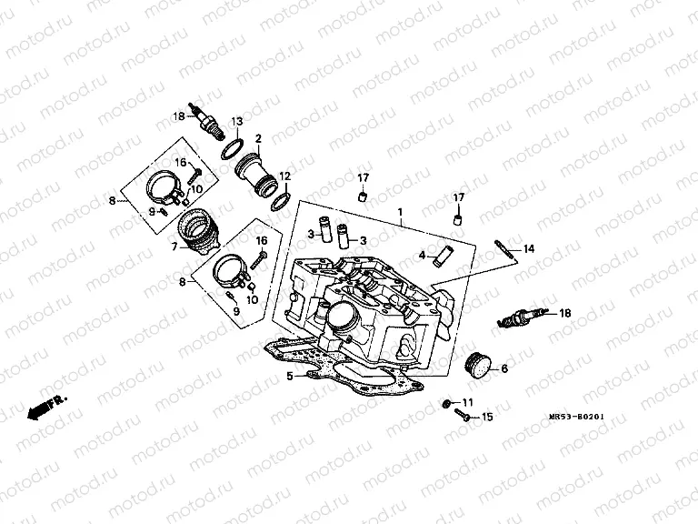 E-2-1 CYLINDER HEAD (REAR)