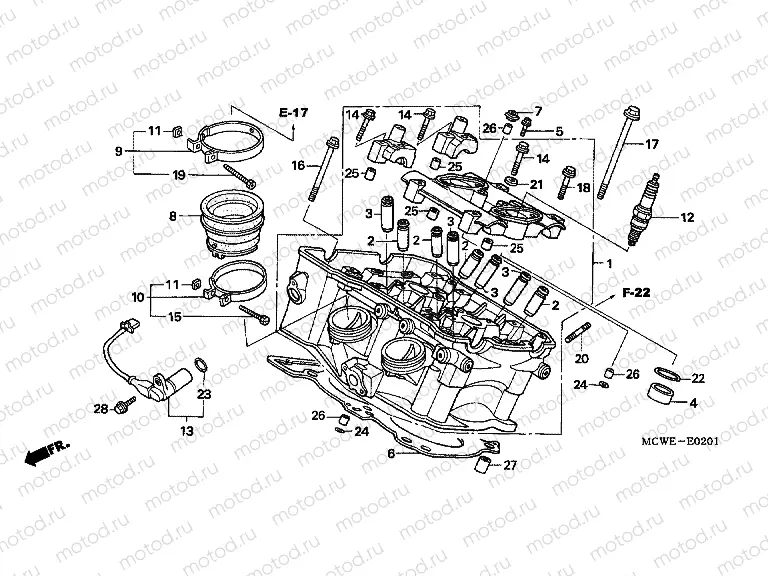 E-2-1 CYLINDER HEAD (REAR)