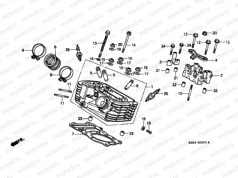 E-2-1 CYLINDER HEAD (REAR)