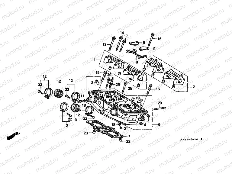 E-2-1 CYLINDER HEAD (REAR)