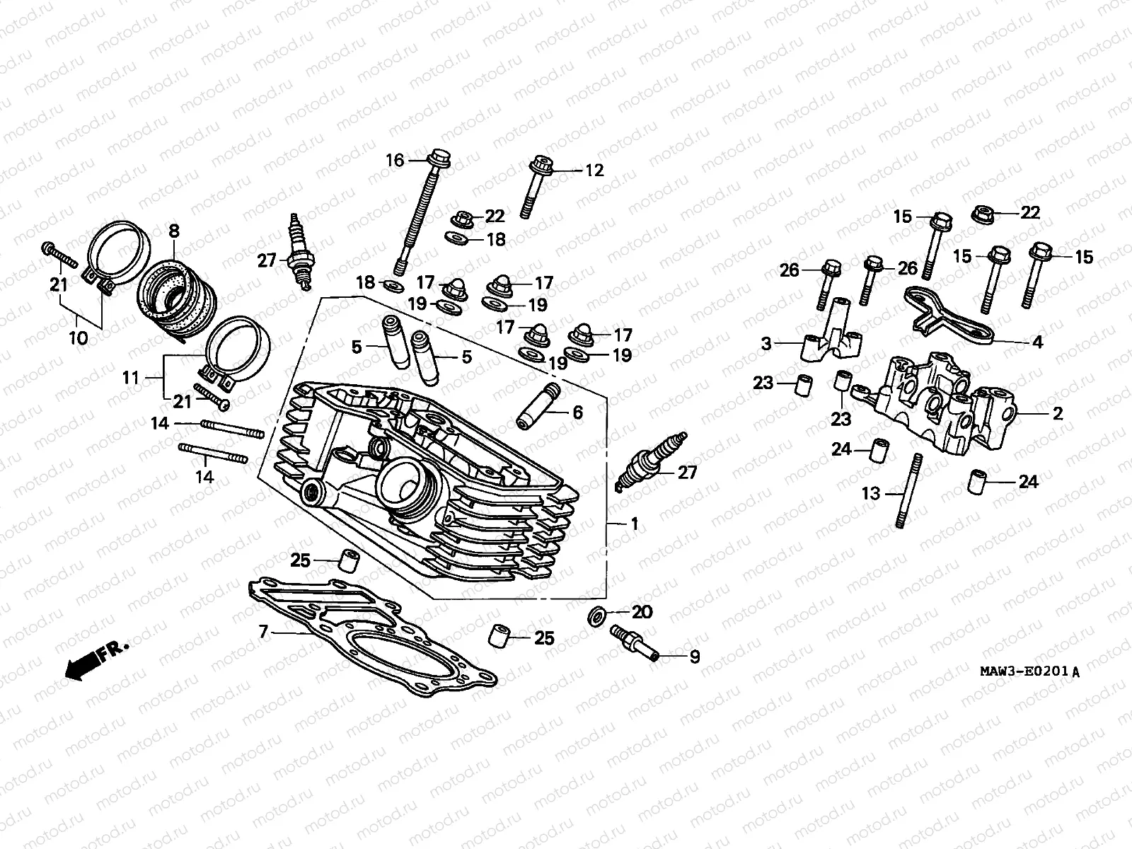 E-2-1 CYLINDER HEAD (REAR)