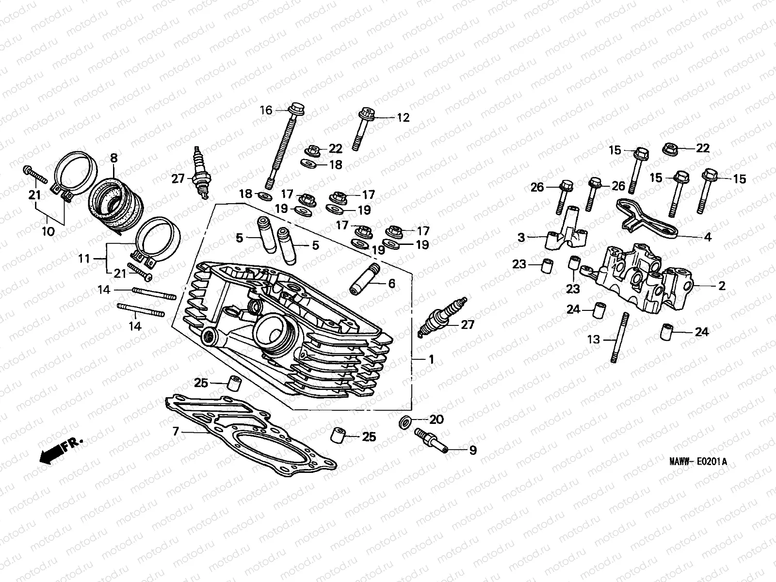 E-2-1 CYLINDER HEAD (REAR)