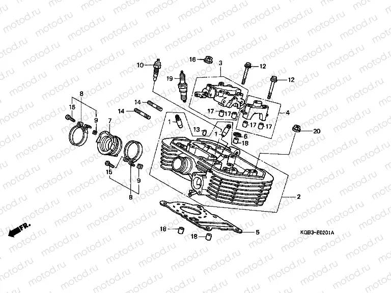 E-2-1 CYLINDER HEAD (REAR)