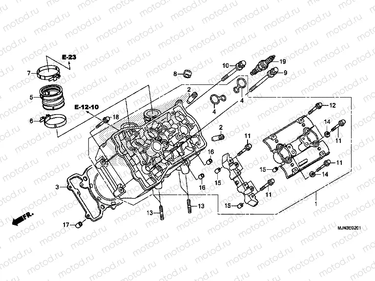 E-2-1 LEFT CYLINDER HEAD