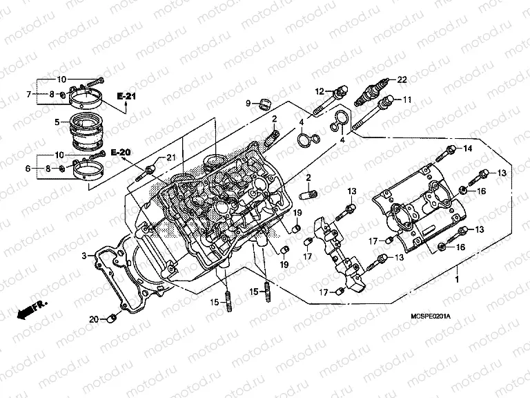E-2-1 LEFT CYLINDER HEAD