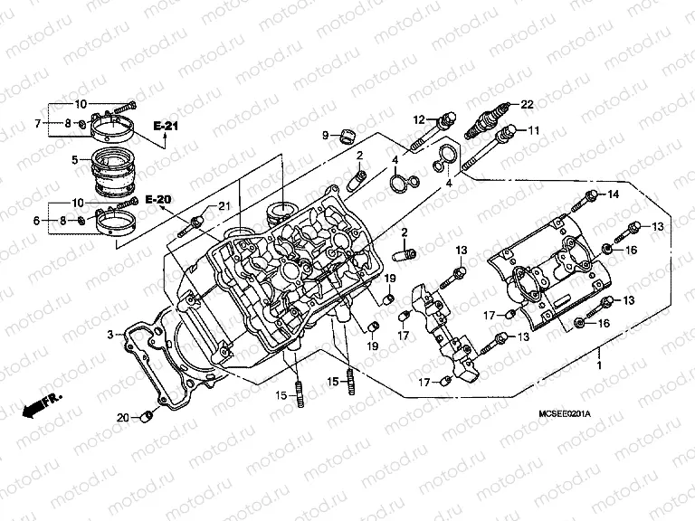 E-2-1 LEFT CYLINDER HEAD