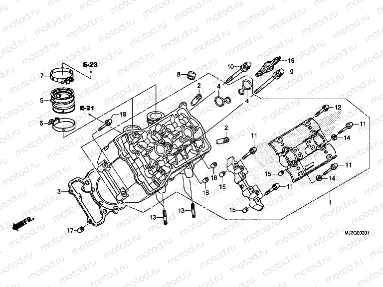 E-2-1 LEFT CYLINDER HEAD