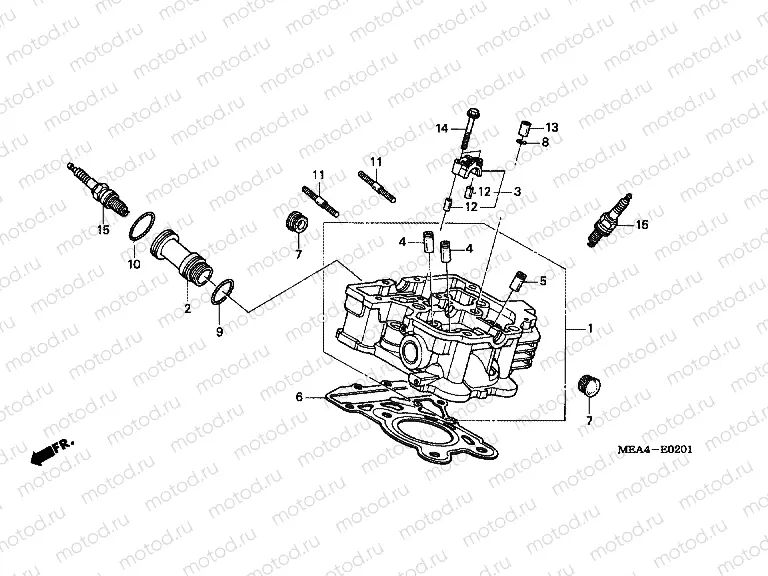 E-2-1 REAR CYLINDER HEAD