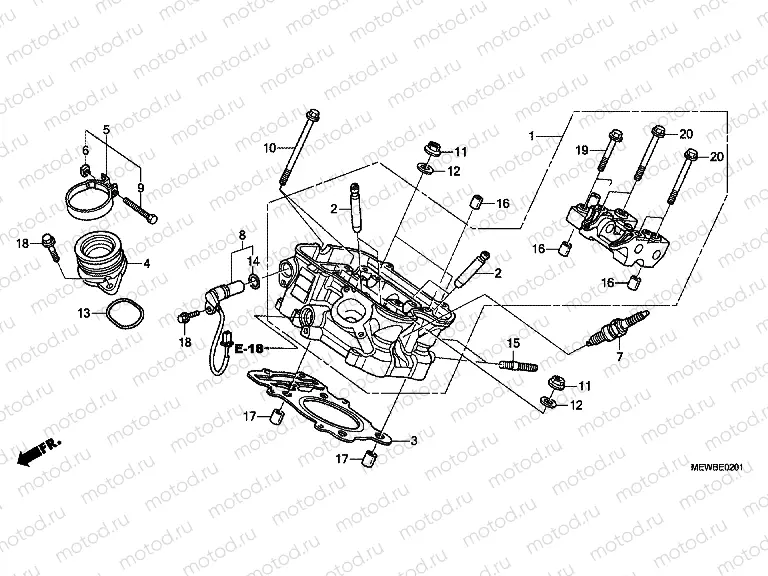 E-2-1 REAR CYLINDER HEAD