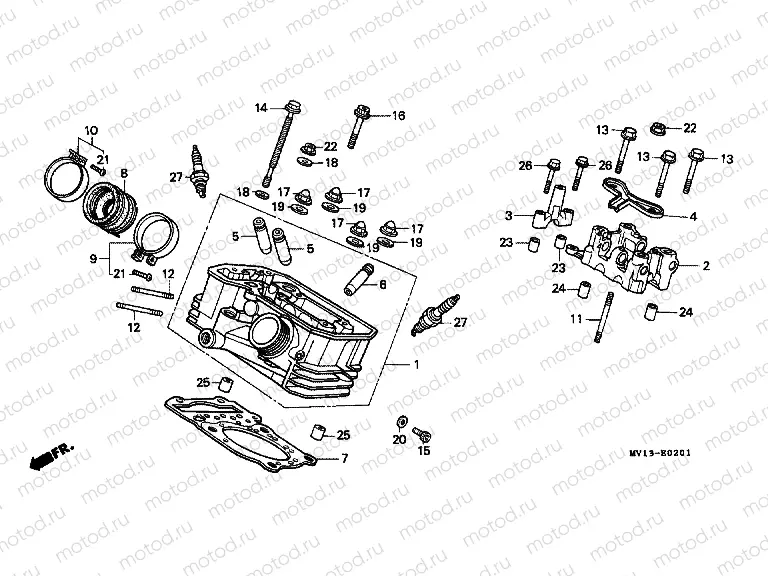 E-2-1 REAR CYLINDER HEAD