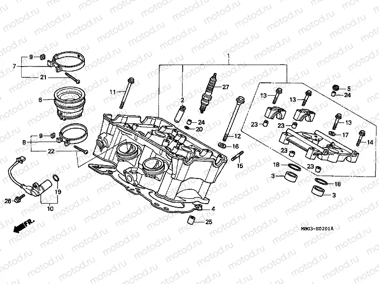 E-2-1 REAR CYLINDER HEAD