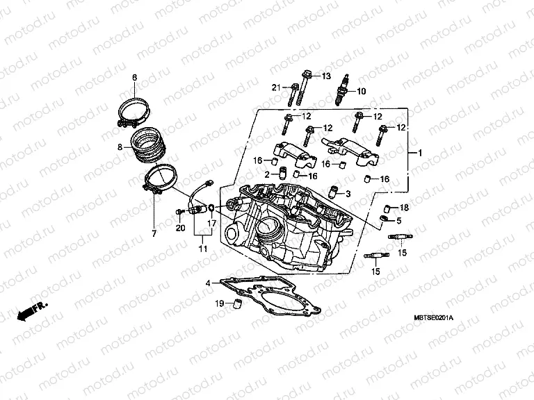 E-2-1 REAR CYLINDER HEAD