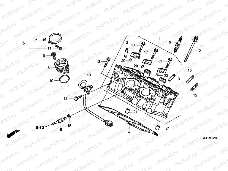 E-2-10 CYLINDER HEAD (REAR)