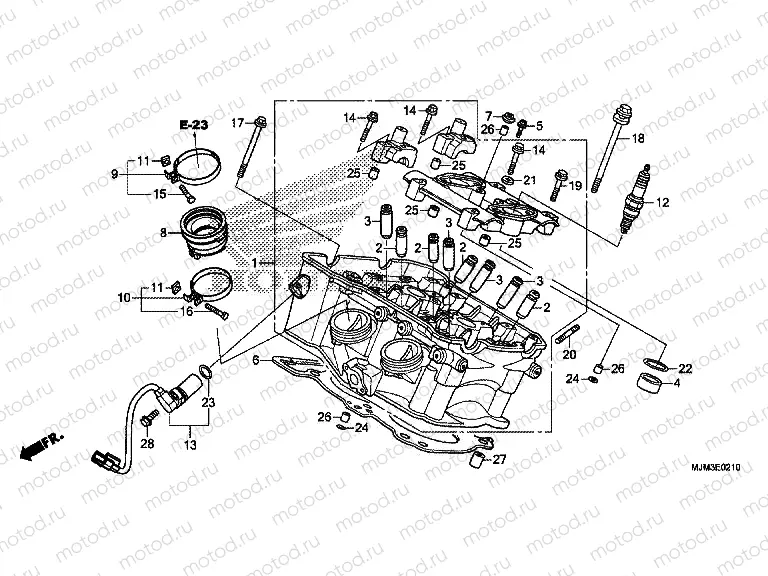 E-2-10 CYLINDER HEAD (REAR)