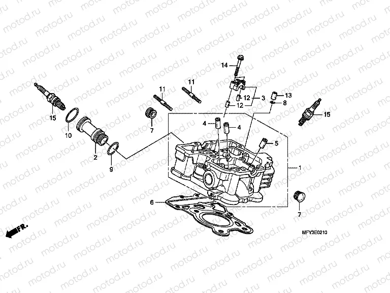 E-2-10 REAR CYLINDER HEAD