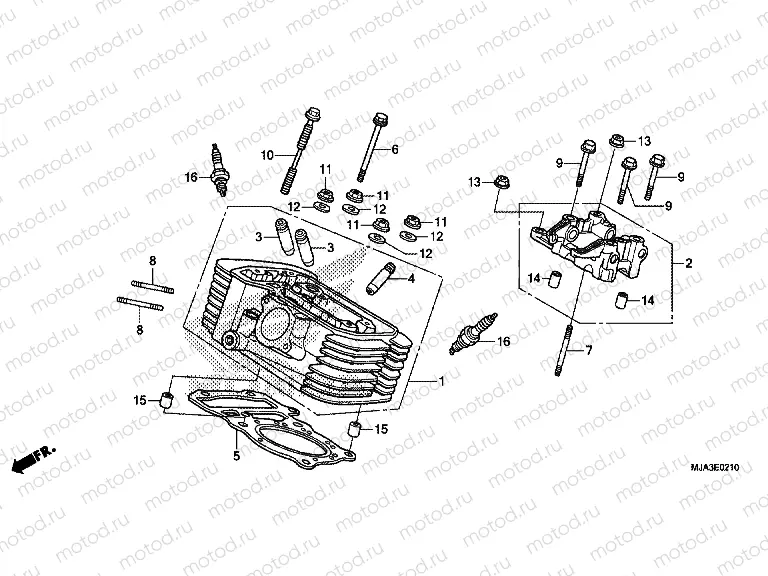 E-2-10 REAR CYLINDER HEAD