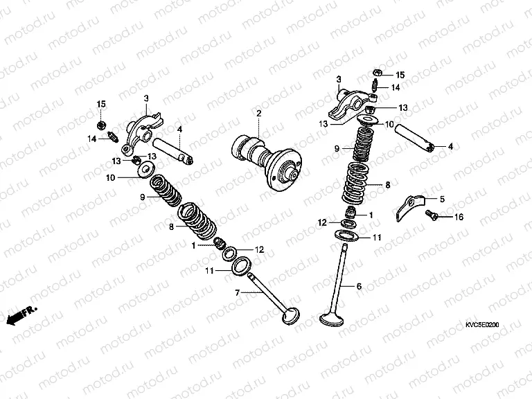 E-2 CAMSHAFT / VALVE (GLH1251SH / 2SH / 3SH)