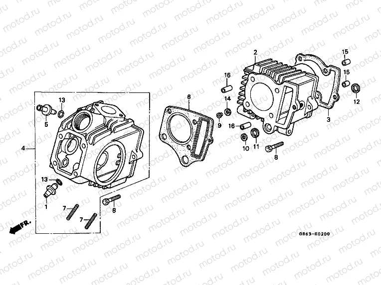 E-2 CYLINDER / CYLINDER HEAD