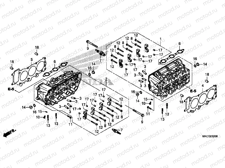 E-2 CYLINDER HEAD