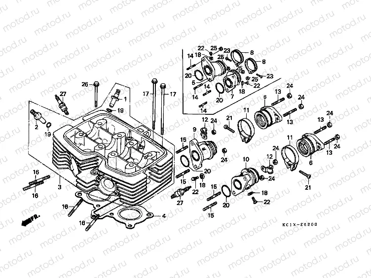 E-2 CYLINDER HEAD