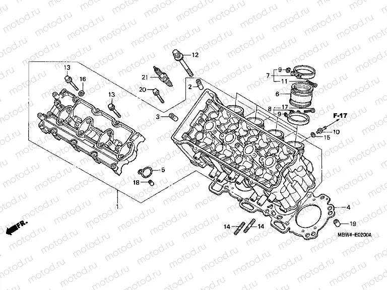 E-2 CYLINDER HEAD (99 / 00)