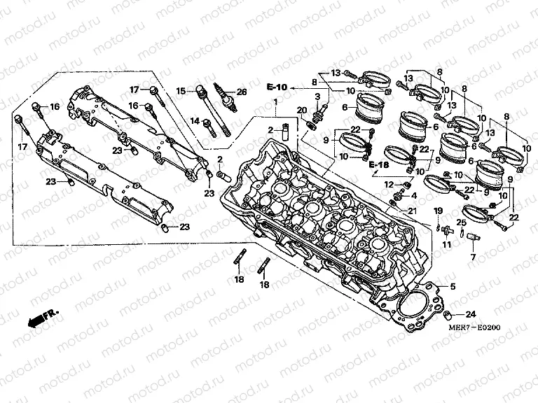 E-2 CYLINDER HEAD (CBF600S6 / SA6 / N6 / NA6)
