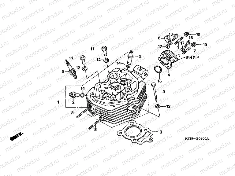 E-2 CYLINDER HEAD (CGR125SH5,8)