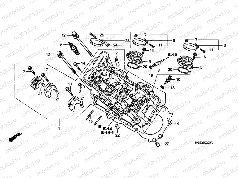 E-2 CYLINDER HEAD (FRONT)