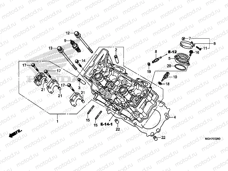 E-2 CYLINDER HEAD (FRONT)