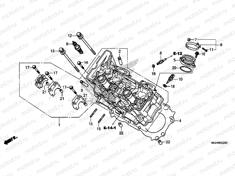 E-2 CYLINDER HEAD (FRONT)