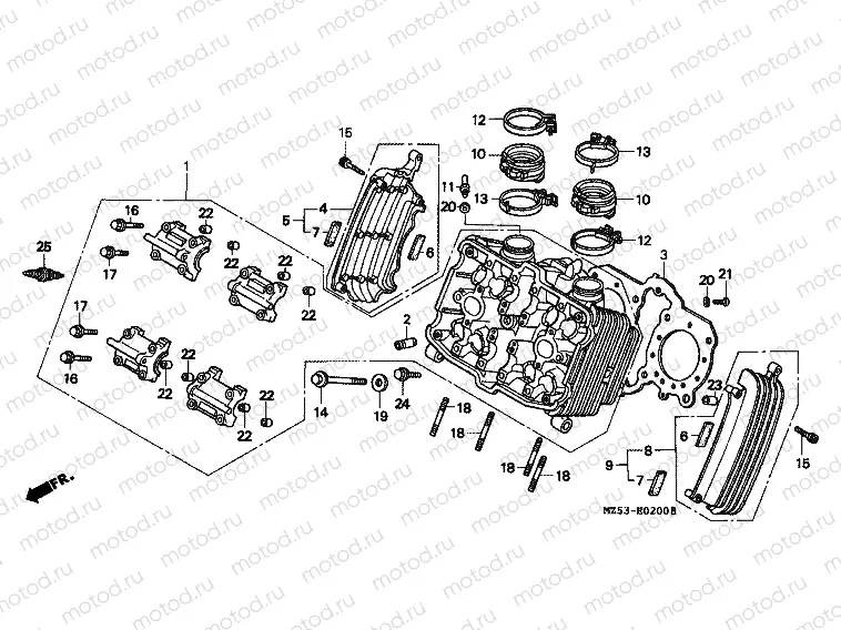E-2 CYLINDER HEAD (FRONT)