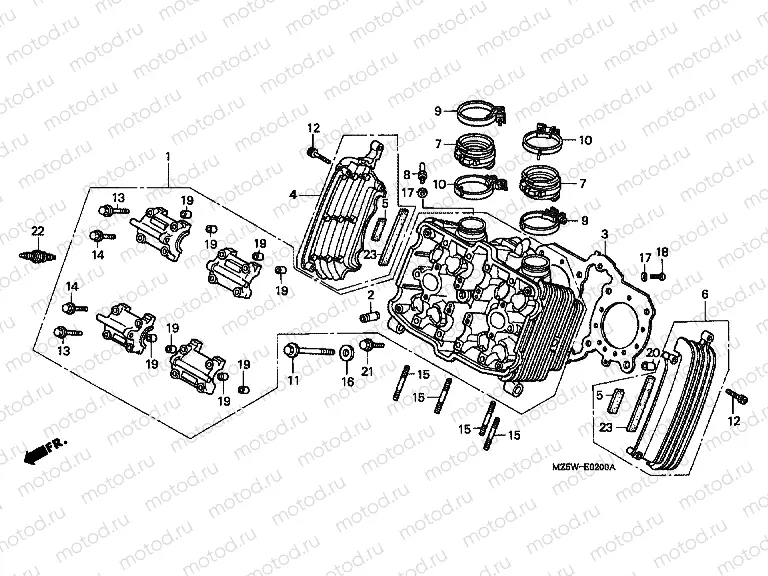 E-2 CYLINDER HEAD (FRONT)