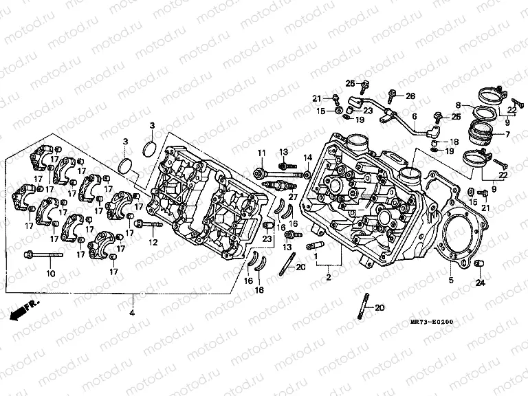 E-2 CYLINDER HEAD (FRONT)