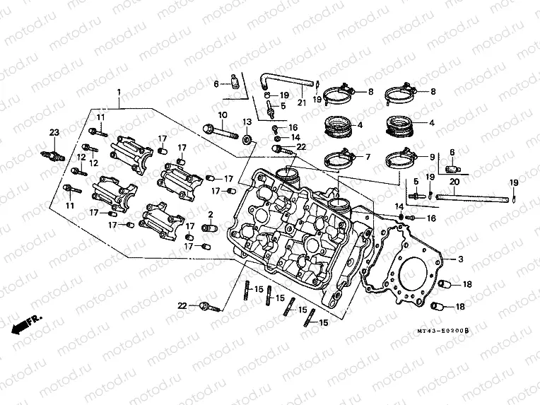 E-2 CYLINDER HEAD (FRONT)