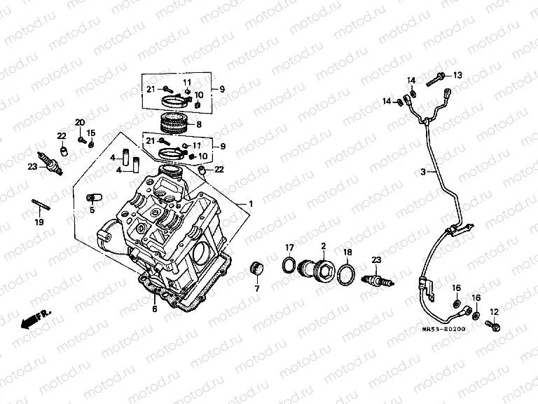E-2 CYLINDER HEAD (FRONT)