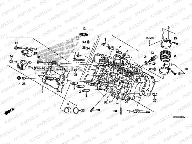 E-2 CYLINDER HEAD (FRONT)