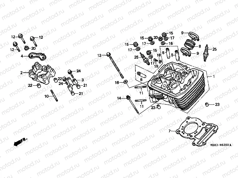 E-2 CYLINDER HEAD (FRONT)