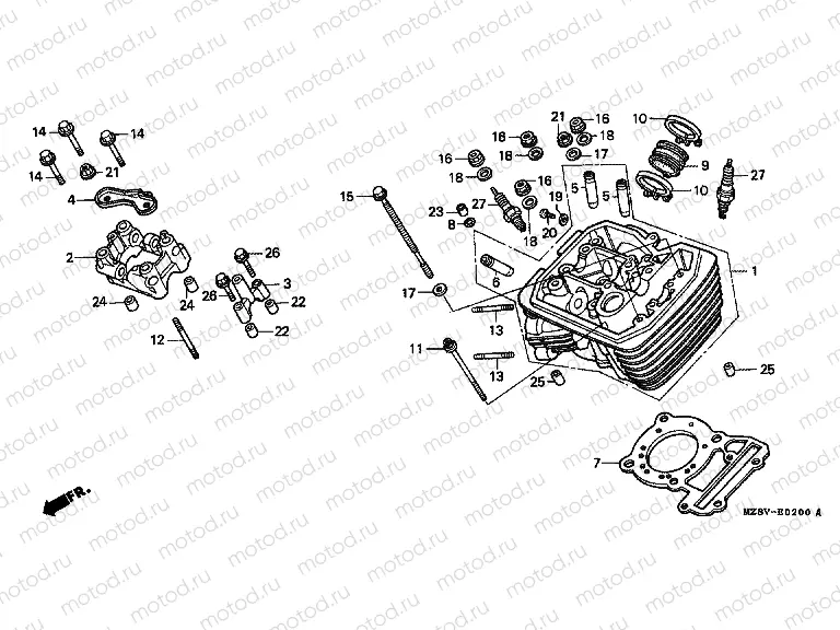 E-2 CYLINDER HEAD (FRONT)