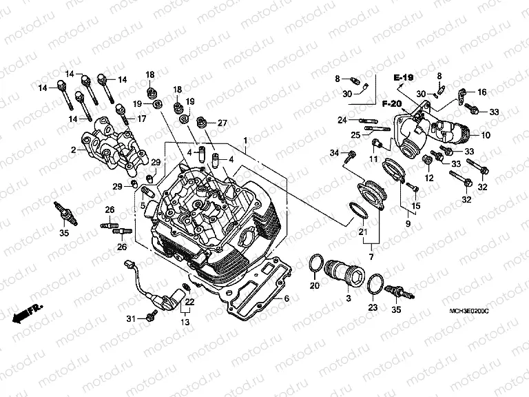 E-2 FRONT CYLINDER HEAD