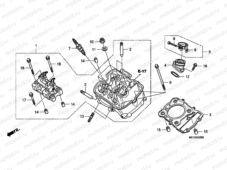 E-2 FRONT CYLINDER HEAD